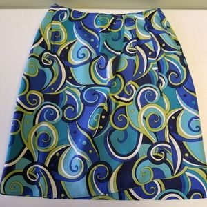 Liz Claiborne 100% Silk Faux Wrap Skirt Sz 6 B115